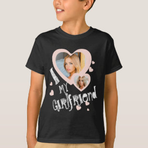 Ich liebe meine Freundin Tafel Kritzeleien Schwarz T-Shirt
