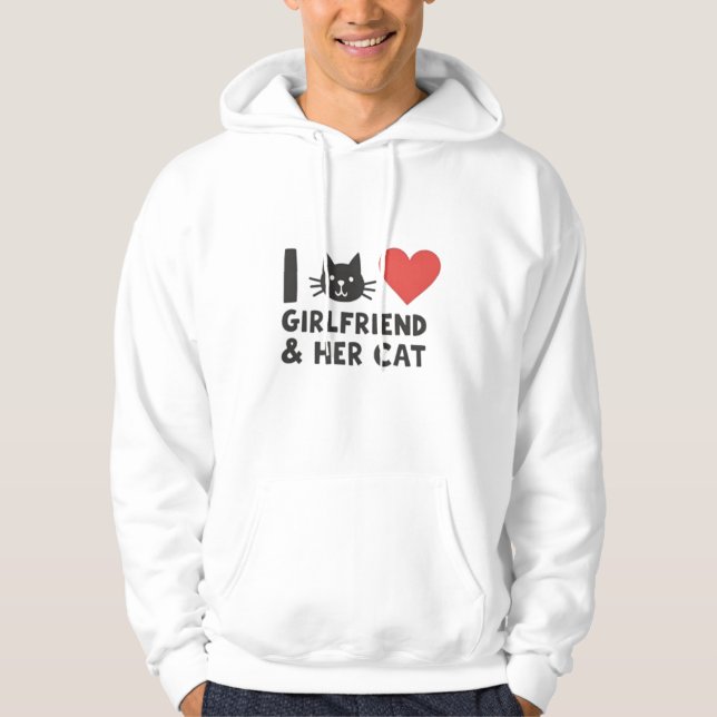 Ich Liebe meine Freundin und ihre Katze" Herren Ho Hoodie (Vorderseite)