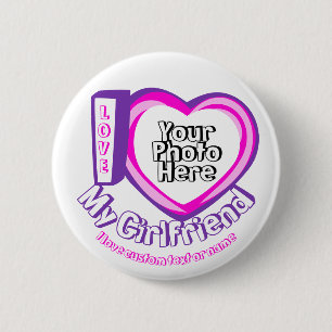Ich liebe meine Freundin Valentinstag Frischvermäh Button