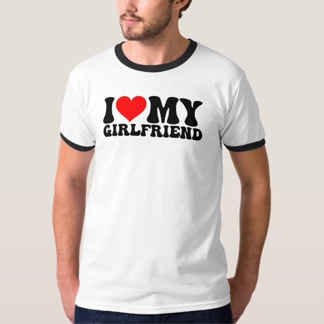 Ich Liebe meine Freundin, Valentinstag Männer T-Shirt (Vorderseite)
