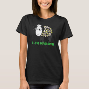 Ich liebe meine Garten-Schaf-Farm-Bauer-Blumen-Lan T-Shirt