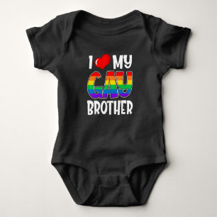 Ich Liebe meine Gay Bror LGBt Pride Monat Familien Baby Strampler
