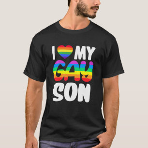 Ich Liebe meine Gay Son Pride LGBT Rainbow Family T-Shirt