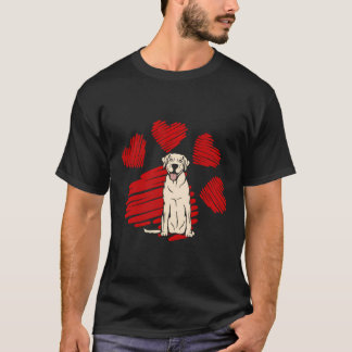 Ich Liebe meine gelben Labrador Hunde Paw Herzschl T-Shirt