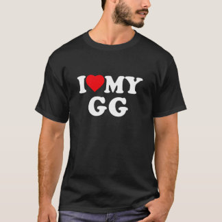 Ich liebe meine GG-Heart-Familien-Oma T-Shirt