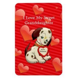 Ich Liebe meine Grandtochter... Valentine wünscht  Magnet