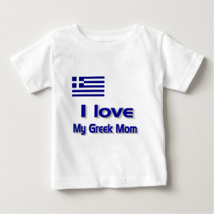 Ich Liebe meine griechischen Mama-Baby-T - Shirt