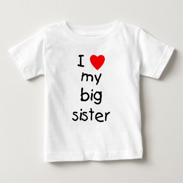 Ich Liebe meine große Schwester Baby T-shirt (Vorderseite)