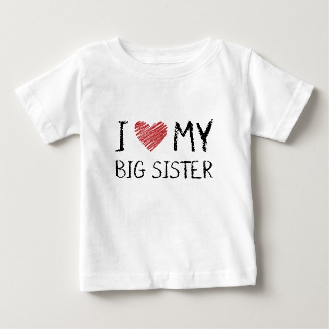 Ich Liebe meine große Schwester Baby T-shirt (Vorderseite)