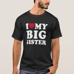 Ich liebe meine große Schwester Herz Familie Lusti T-Shirt