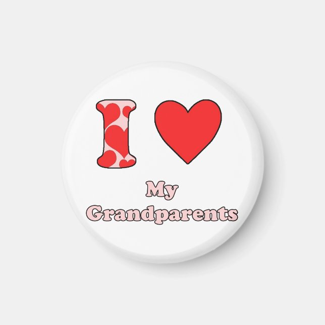 Ich Liebe meine Großeltern Magnet (Vorne)