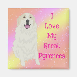 Ich Liebe meine großen Pyrenäen Magnet