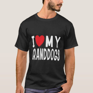 Ich Liebe meine Großhunde Familienfeier Dog Oma T-Shirt