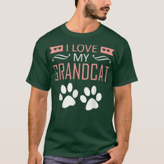 Ich Liebe meine Großkatze, Katze Lover Granddad Om T-Shirt