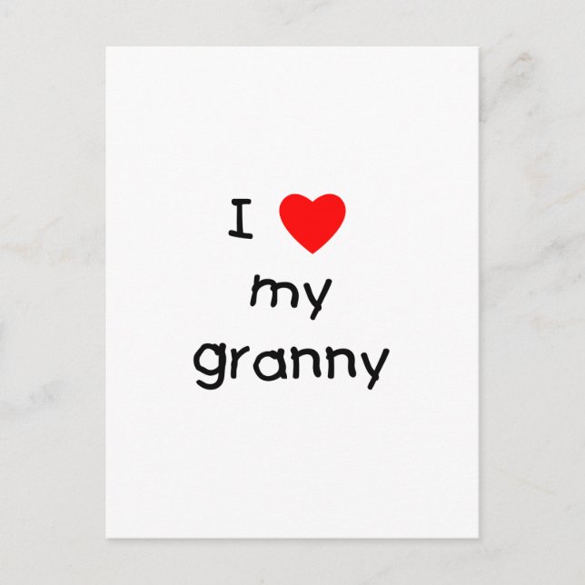 Ich Liebe meine Großmutter Postkarte (Vorderseite)