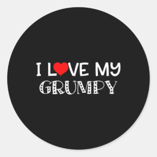 Ich Liebe meine Grumpy T Shirt Väter Tag Großes Ge Runder Aufkleber