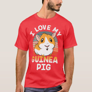 Ich Liebe meine Guinea Schwein Lover Pet Tier Nied T-Shirt
