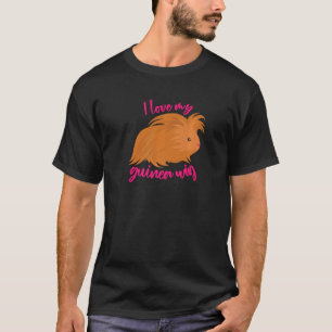 Ich Liebe meine Guinea Wig Langhaarige Guinea Schw T-Shirt
