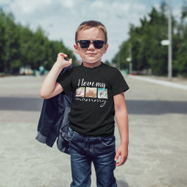Ich Liebe meine handgeschriebene Mami, Foto schwar Baby T-shirt