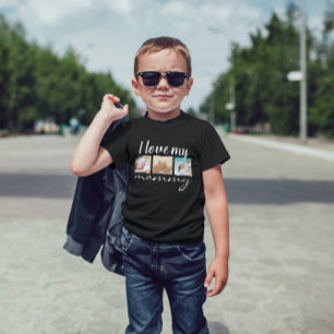 Ich Liebe meine handgeschriebene Mami, Foto schwar Baby T-shirt