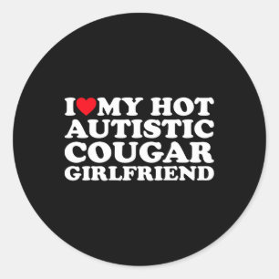 Ich Liebe meine heiße Autistische Freundin Autismu Runder Aufkleber