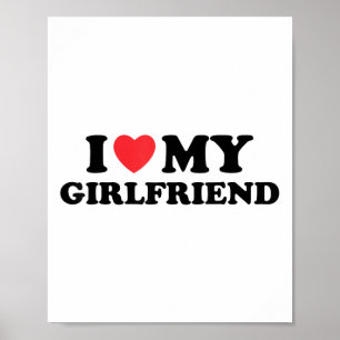 Ich Liebe meine heiße Freundin, ich höre meine hei Poster