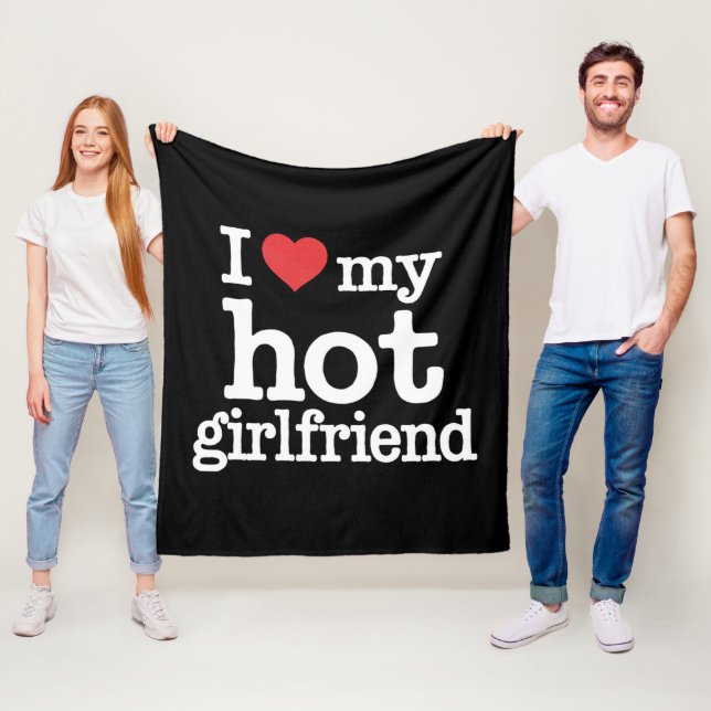Ich Liebe meine heiße Freundin Valentine's Day GF  Fleecedecke (Beispiel)