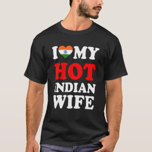Ich Liebe meine heiße indische Ehefrau Funny Husba T-Shirt