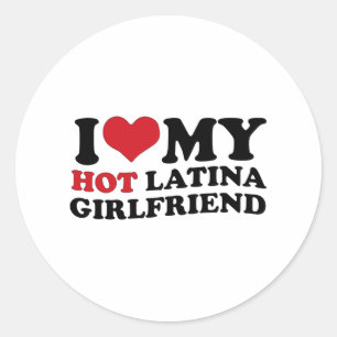 Ich Liebe meine heiße Latina Freundin Gf Herzen Runder Aufkleber