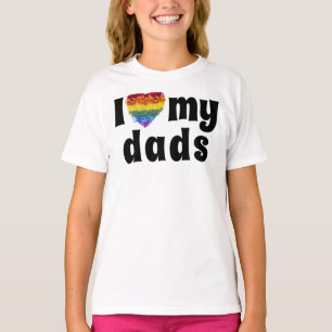 Ich Liebe meine herzenförmigen Pride-Blume T-Shirt