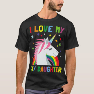 Ich Liebe meine homosexuelle Tochter Unicorn Para  T-Shirt