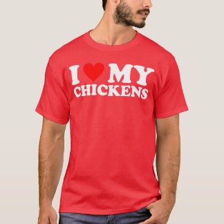 Ich liebe meine Hühner Ich Herz meine Hühner vinta T-Shirt