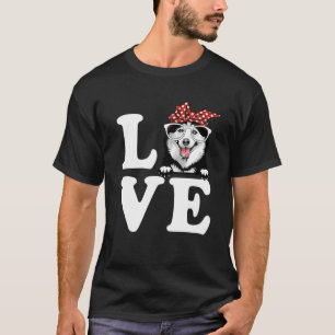 Ich Liebe meine Husky Bandana Sonnenbrille Hunde L T-Shirt