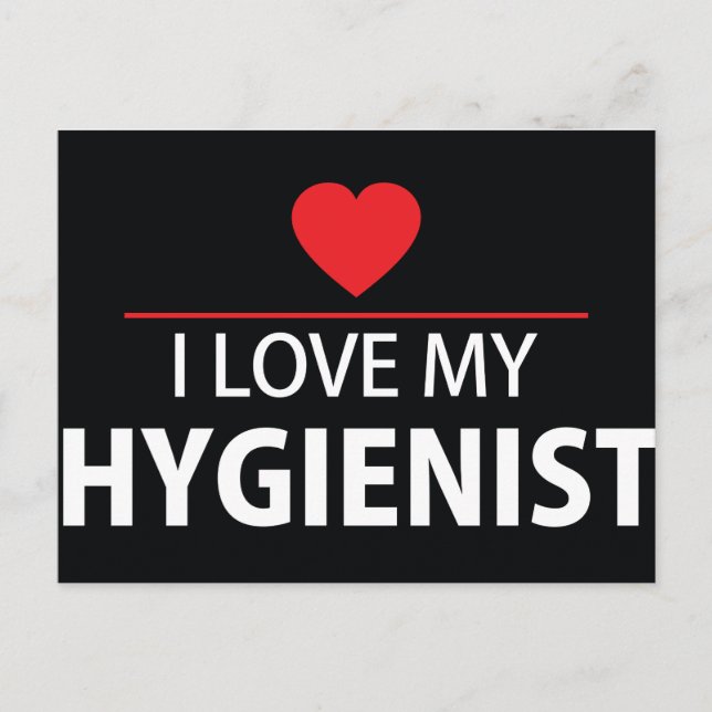 Ich Liebe meine hygienische Postkarte (Vorderseite)