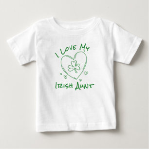 Ich liebe meine irische Tante Cute Shamrock Hear Baby T-shirt