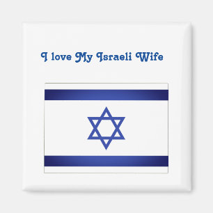 Ich Liebe meine israelische Ehefrau Israel Flaggen Magnet
