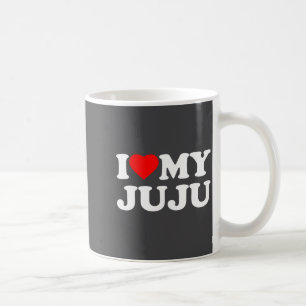 Ich liebe meine Juju-Heart-Familien-Oma-Langarm  Kaffeetasse