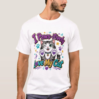 Ich liebe meine Katze absolut - Lustiges Katze-Lie T-Shirt