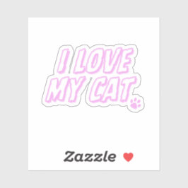 Ich Liebe meine Katze Aufkleber
