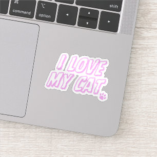 Ich Liebe meine Katze Aufkleber
