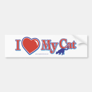 Ich liebe meine Katze Autoaufkleber
