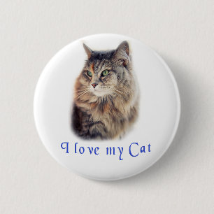 Ich Liebe meine Katze Button