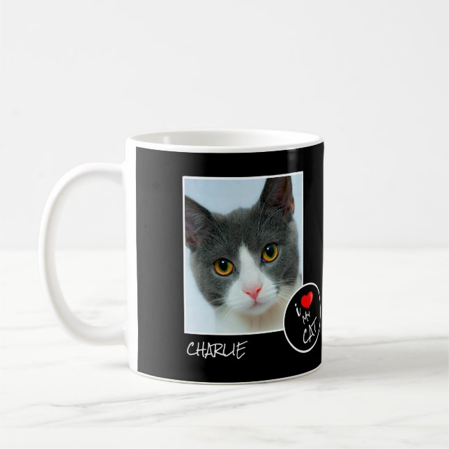 Ich Liebe meine Katze, Custom Foto - Heimtiere lie Kaffeetasse (Links)