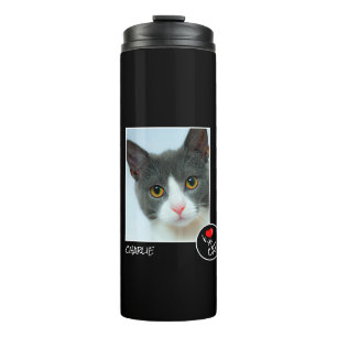 Ich Liebe meine Katze, Custom Foto - Heimtiere lie Thermosbecher