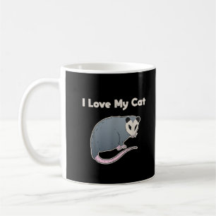 Ich Liebe meine Katze Funny Opossum Kaffeetasse