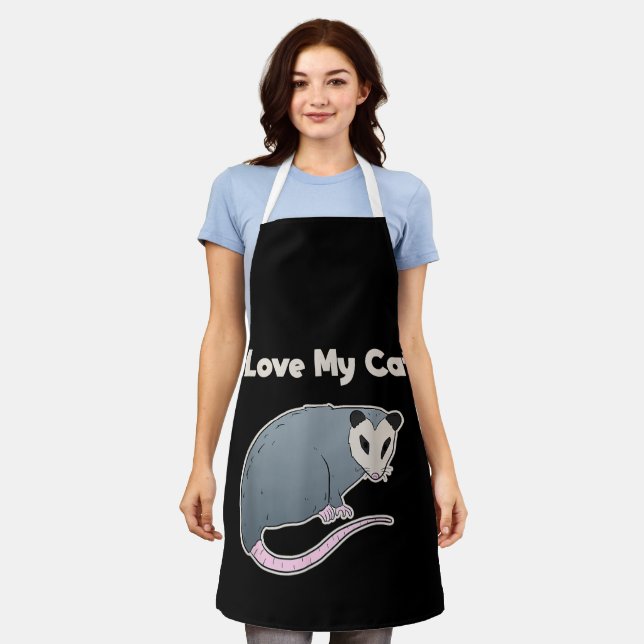 Ich Liebe meine Katze Funny Opossum Schürze (Getragen)