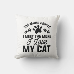 Ich liebe meine Katze Kissen