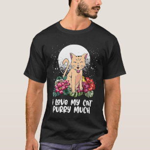 Ich liebe meine Katze Purry Viel Katze Papa Witze T-Shirt