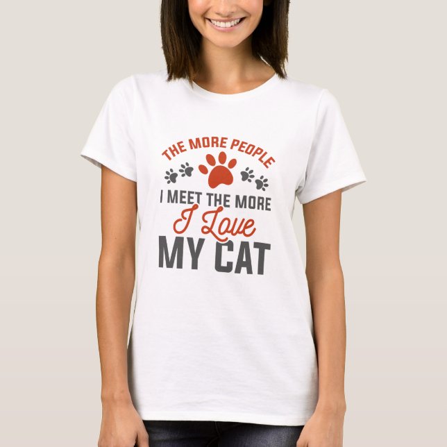 Ich Liebe meine Katze T-Shirt (Vorderseite)