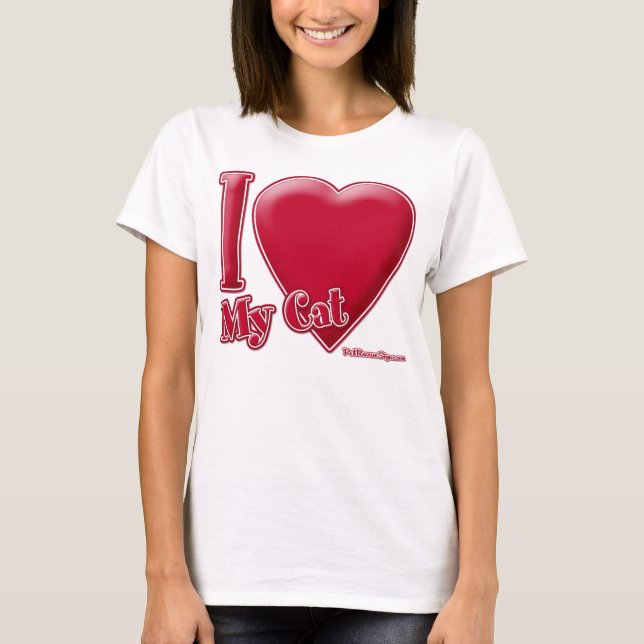 Ich Liebe meine Katze T-Shirt (Vorderseite)